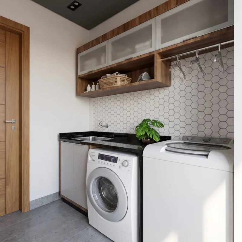 Apartamento tipo A, área de lavado