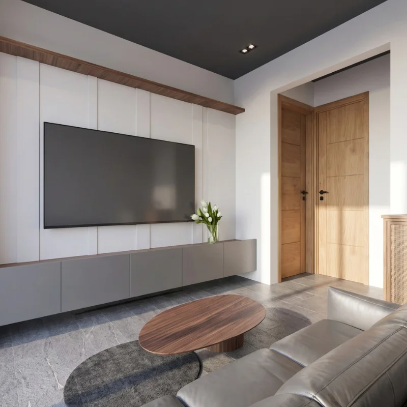 Apartamento tipo A, sala TV