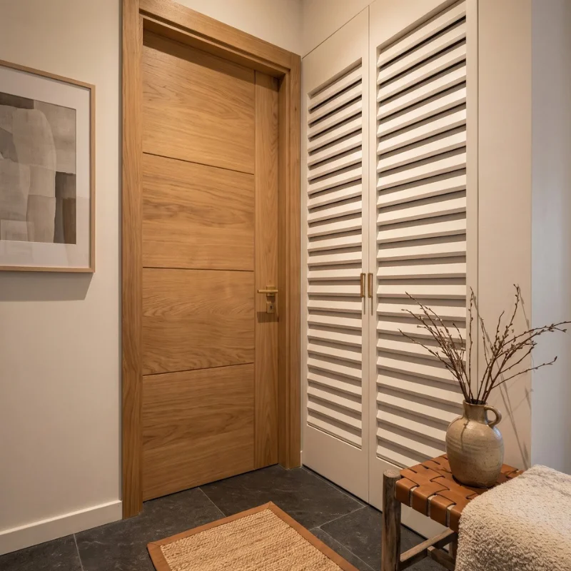 Apartamento tipo B, puerta de entrada